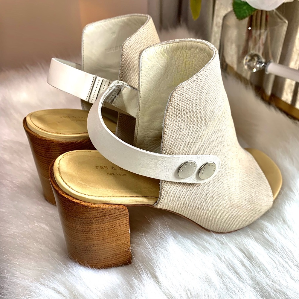 RAG & BONE LEIGH NATURAL OPEN TOE SANDALS SIZE 9 - Picture 8 of 16